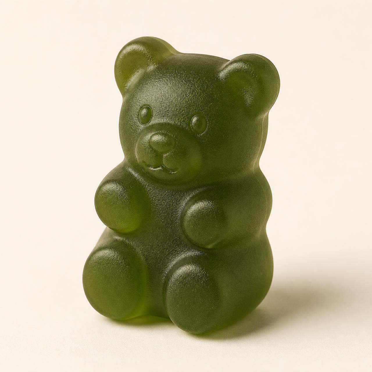 POP UP signature green matte teddy bear gummy